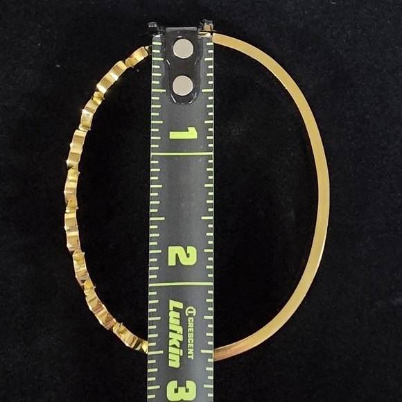 18K PLATED GOLD TITANIUM STEEL LUX INSPIRED BANGLE BRACELET - Picture 11 of 11